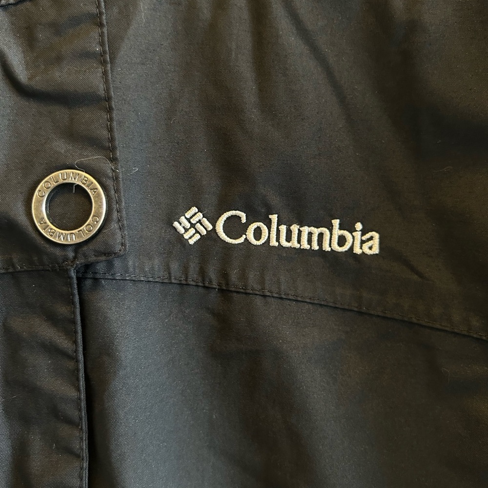 Columbia Omni-Tech Waterproof Rain Jacket Women’s Size L Black Hooded - Picture 3 of 15